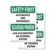 Signmission Safety Culture Sign, 7 in Width, Plastic, Rectangle, Bilingual OS-2PACK-SF-P-710-L-10730 - alternate 1